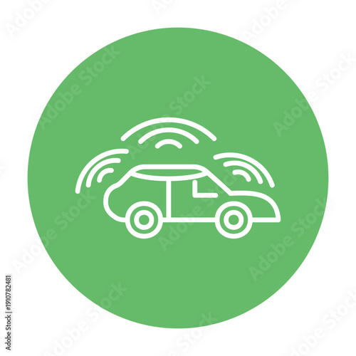 Autonomous Vehicle Vector Icon