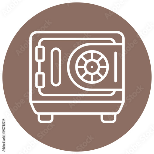 Money Filled Vault Vector Icon