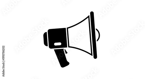 megaphone icon on white background