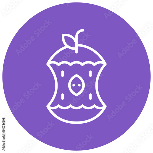 Rotten Apple Vector Icon