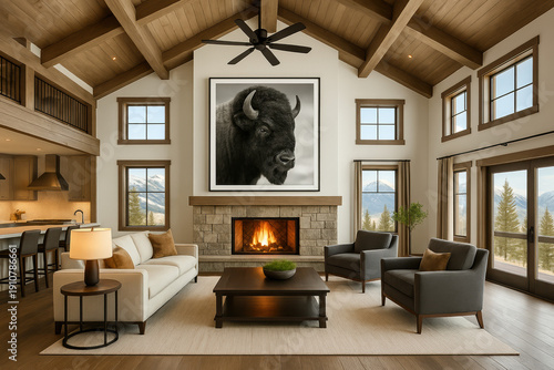 Mountain modern great room