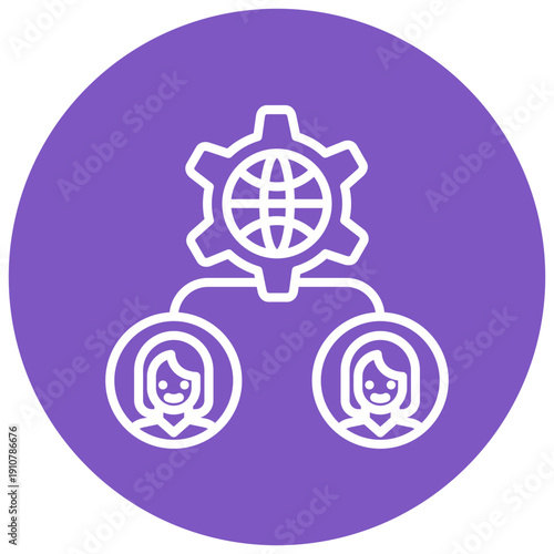 Shadowy Network Vector Icon