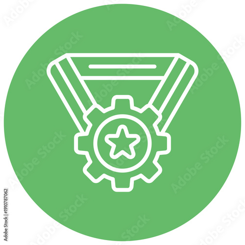Tarnished Medal Vector Icon