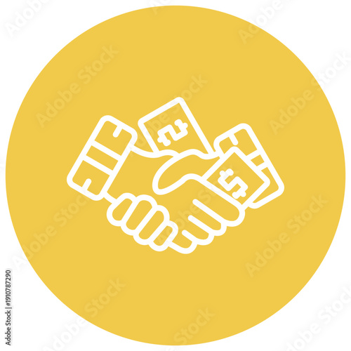 Unethical Handshake Vector Icon
