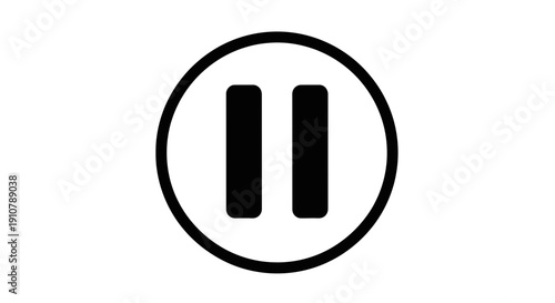 pause button vector illustration