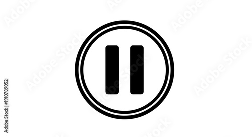 pause button vector illustration