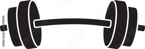 Dumbbell or dumbells weight training equipment flat vector icon for exercise apps and websites	
