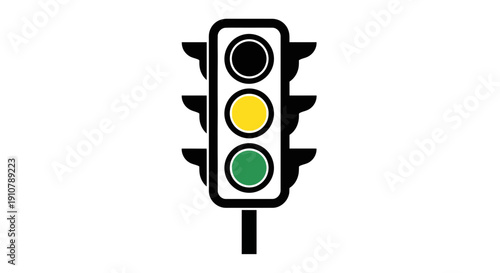 traffic light on a white background