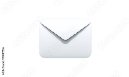Free Download A simple white envelope icon with a subtle shadow effect isolated on a transparent background mail email - GFXLoad