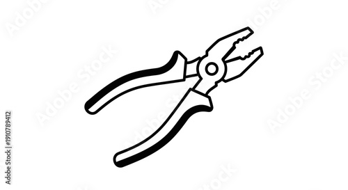 vector illustration of a pliers