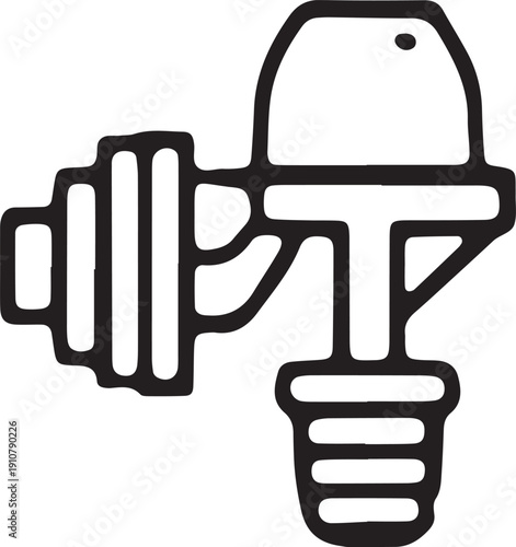 Automotive spare part logo – Minimalist mechanical motor component