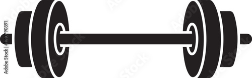 Dumbbell or dumbells weight training equipment flat vector icon for exercise apps and websites	
