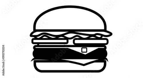 burger drawing vector illustration