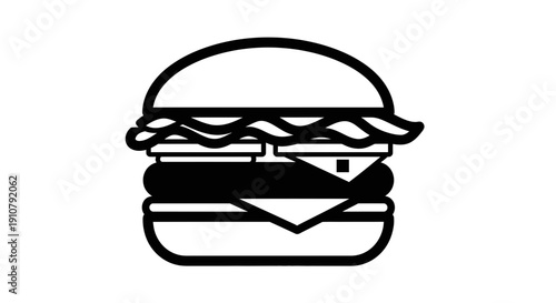 burger drawing vector illustration