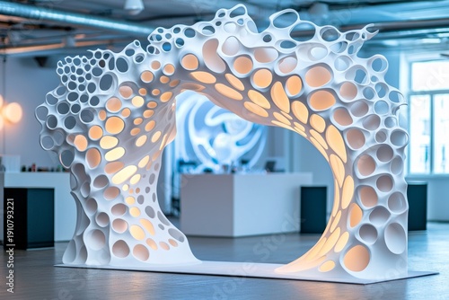 Fractal geometric shapes as innovative architectural elements in modern design