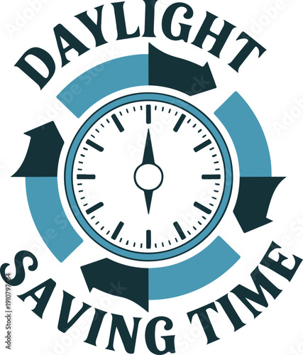 Daylight saving time concept with clock 