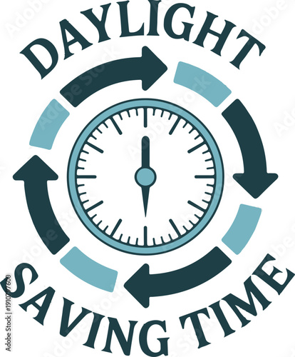 Wallpaper Mural Daylight saving time starts announcement with clock showing one hour jump ahead Torontodigital.ca