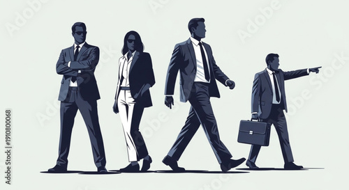 silhouette of a businessman