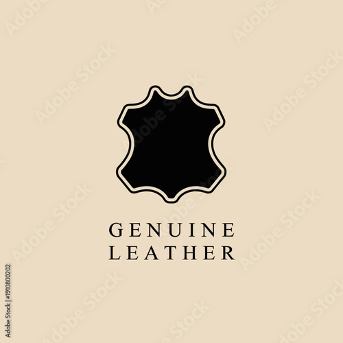Genuine leather logo and brand mark.
