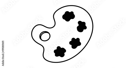 vector illustration of a paint brush board