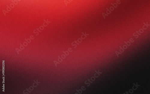 Foto Red and black velvet gradient texture for professional display and website banner background with grainy noise effect