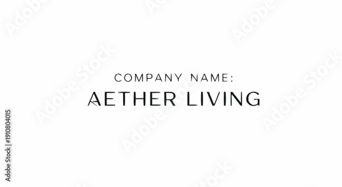 Aether Living Company Name Logo Text.