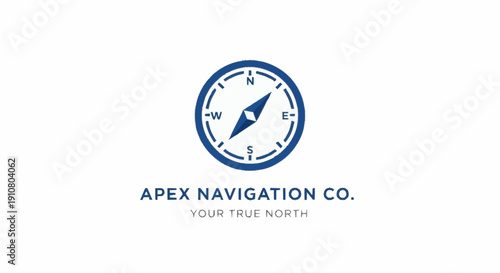 Apex Navigation Co Compass Logo Design.