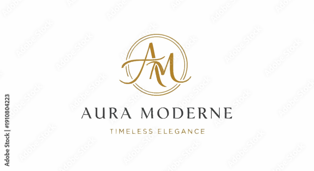 Obraz premium Aura Moderne Logo Timeless Elegance Design.