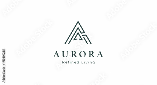 Aurora Logo Design Refined Living Concept.