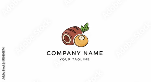 Cinnamon Stick and Orange Logo Design.