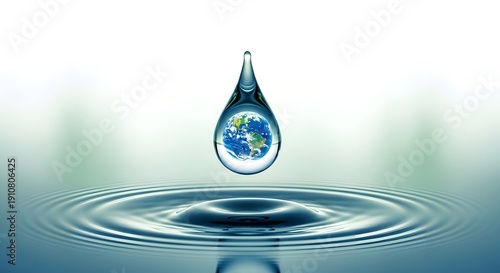 World water day saving our planet's precious resource earth in a water drop