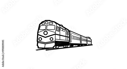 train isolated on white