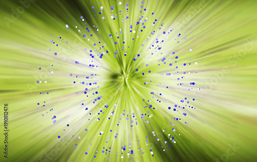 Vibrant Green Sparkle Burst Background With Confetti Dots And Light Rays For Celebration And Festive Events