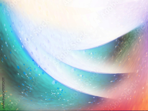 Vibrant Abstract Color Waves With Soft Pastel Gradients And Light Specks