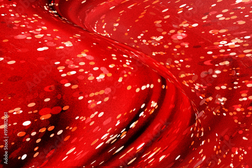 Vivid Red Abstract Curves With Light And Shadows For Creative Backgrounds And Design