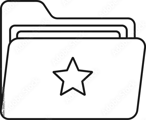 Folder with star icon on front.