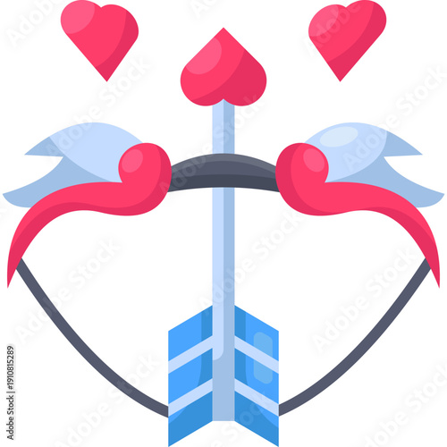 Cupid Arrow Flat Icon