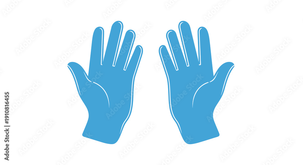 Obraz premium Illustration of protective surgical gloves emphasizing healthcare and safety protocol
