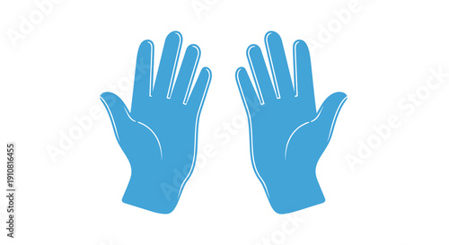 Illustration of protective surgical gloves emphasizing healthcare and safety protocol