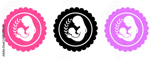 Breastfeeding Friendly stamp set , Breastfeeding Friendly badge set 