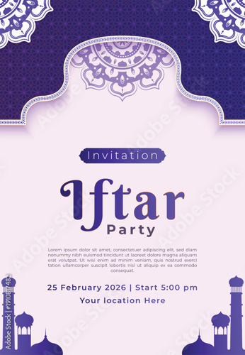 Elegant Iftar Party Invitation for Ramadan Celebration