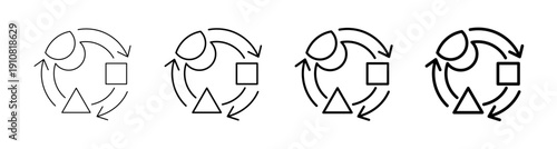 Business Adaptability and Flexible Management Change Process Icon Vector Illustration