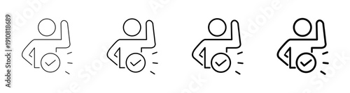 Business Effort and Task Completion Success Icon Vector Illustration