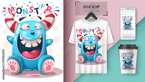 Cute Girl With Glasses Merchandise Mockup