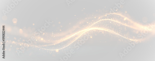 Quadro su tela Golden dust sparkles like tiny fireflies in the air