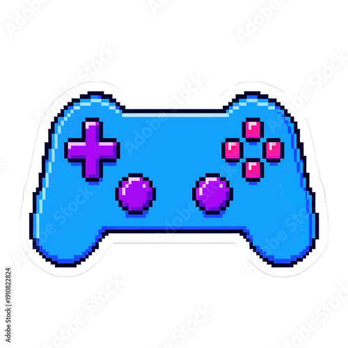 Blue Video Game Controller Vector Icon