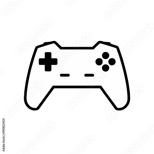 White Game Controller Vector Icon
