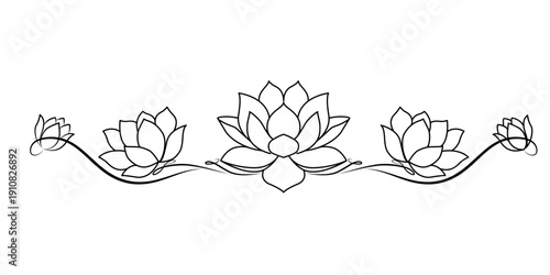 lotus flowers for Vesak day illustration