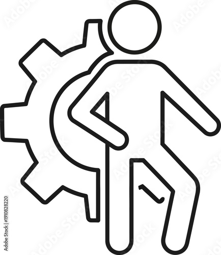 Person with Mechanical Leg Injury Concept.