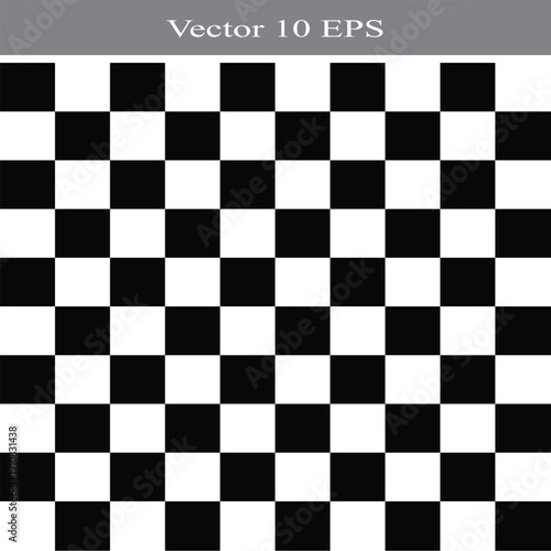 Black and white chess board